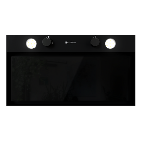 Okap kuchenny podszafkowy GLOBALO FLUXIME 60.1 BLACK + turbina TW 1.2