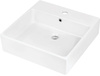 Umywalka ceramiczna nablatowa/ścienna z miejscem na baterię - 50x50 cm CDT_6U5S - Deante