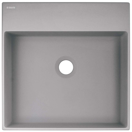 Umywalka granitowa nablatowa z miejscem na baterię - 400x400 mm CQR_SU4S - Deante