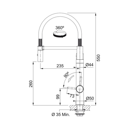 Bateria kuchenna FRANKE Vital semi-pro chrom filtrowanie wody - 120.0621.230