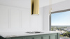 Okap kuchenny wyspowy GLOBALO CYLINDRO ISOLA 39.7 LIGHT GOLD MAT