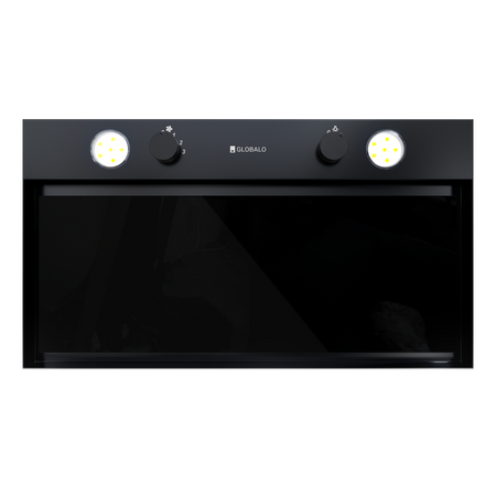 Okap kuchenny podszafkowy GLOBALO FLOWERI 60.2 BLACK