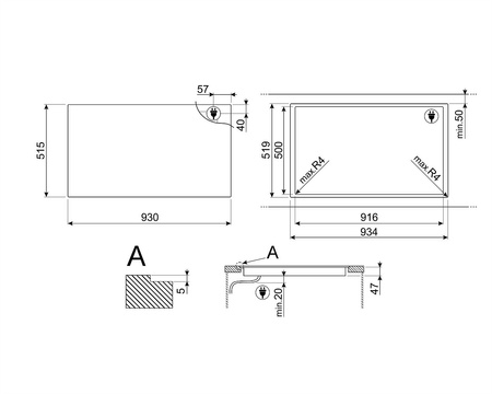 Płyta indukcyjna, 90cm, Linea, black SIA1963D - Smeg