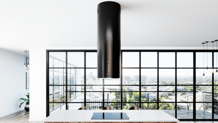 Okap kuchenny wyspowy GLOBALO HEWENO ISOLA 39.2 BLACK