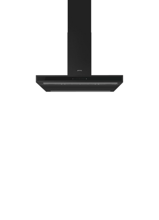 Okap wyspowy, 90 cm, czarny mat KLTI9L4MB - Smeg