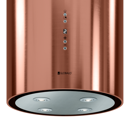 Okap kuchenny wyspowy GLOBALO CYLINDRO ISOLA 39.7 COPPER
