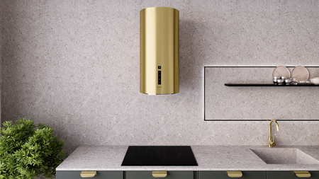 Okap kuchenny przyścienny GLOBALO HEWENO 39.3 LIGHT GOLD MAT