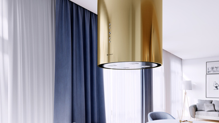 Okap kuchenny wyspowy GLOBALO CYLINDRO ISOLA 39.7 LIGHT GOLD