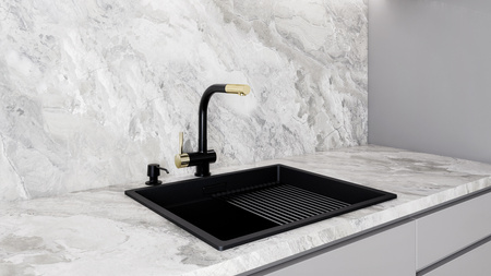 Bateria kuchenna GLOBALO LOBIO BLACK/LIGHT GOLD RING 1.1