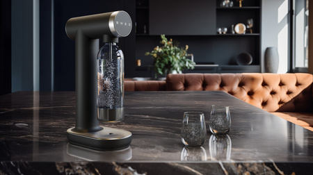 SMEG – czarny saturator do gazowania wody SKC01BLM