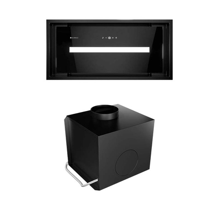Okap kuchenny podszafkowy GLOBALO SAREDO 60.1 BLACK + turbina TW 2.1