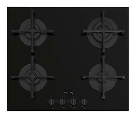Płyta gazowa, 60 cm, Selezione, czarny PV264B - Smeg