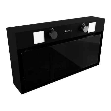 Okap kuchenny podszafkowy GLOBALO SPINEIRO 60.1 BLACK + turbina TW 2.1