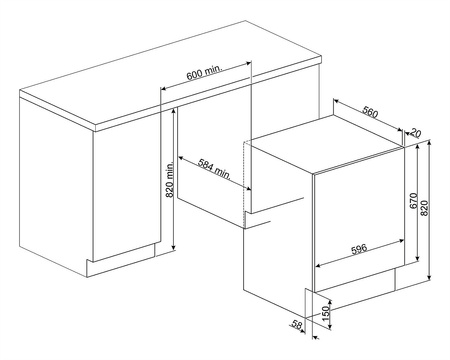 Pralko-suszarka LSIA127 - Smeg