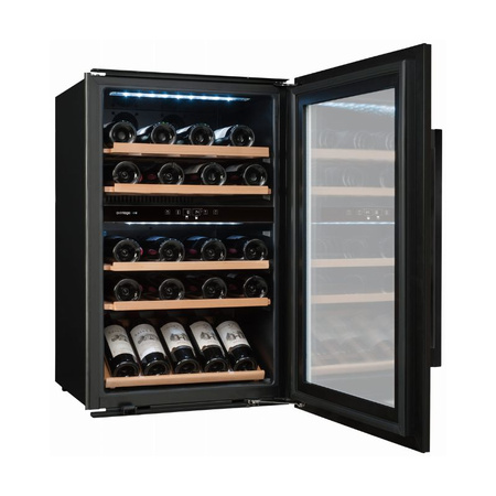 Lodówka na wina AVINTAGE winiarka dwustrefowa do zabudowy 60cm - AVI48CDZA
