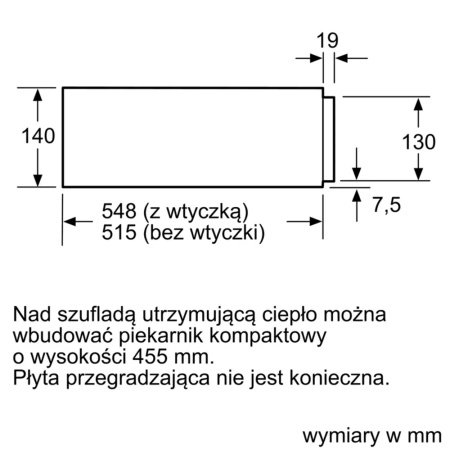 Szuflada grzewcza BIC630NB1 Bosch outlet