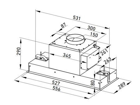 Okap kuchenny podszafkowy GLOBALO SUMOTION 60.1 H2H INOX