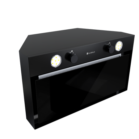 Okap kuchenny podszafkowy GLOBALO FLOWERI 60.2 BLACK