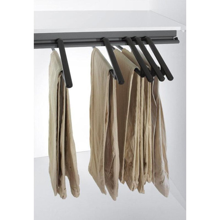 Wieszak na spodnie do szafy PEKA Lina Basic - antracyt
