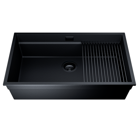 Zlew kuchenny GLOBALO MIRALIO 80.1 BLACK/BL MAT