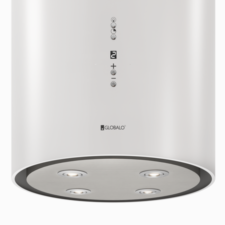 Okap kuchenny wyspowy GLOBALO CYLINDRO ISOLA 39.7 WHITE