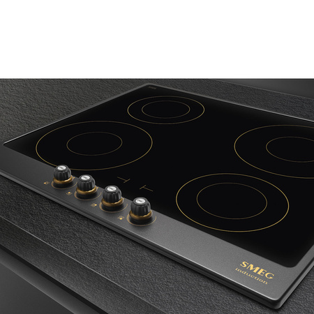 Płyta indukcyjna, 60 cm, Cortina, antra. SI764AOM - Smeg