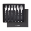 Bugatti COUNTRY Czarny zestaw 6 widelczyków do ciasta w pudełku COCNM-N4117