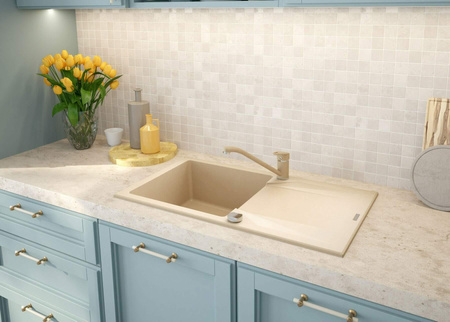 Zlewozmywak granitowy 1-komorowy z ociekaczem ZQJ_7113 - Deante