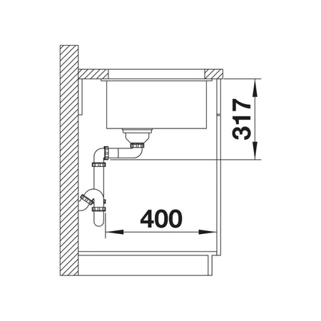 Zlew jednokomorowy BLANCO ETAGON 700-U Silgranit antracyt - 525167