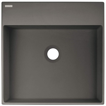 Umywalka granitowa nablatowa z miejscem na baterię - 400x400 mm CQR_TU4S - Deante
