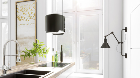 Okap kuchenny wyspowy GLOBALO ARENOFLOW 39.4 BLACK