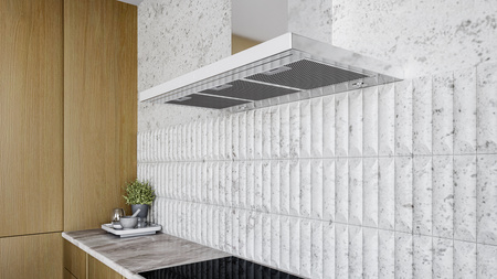 Okap kuchenny przyścienny GLOBALO NIDARO 90.5 H2H WHITE