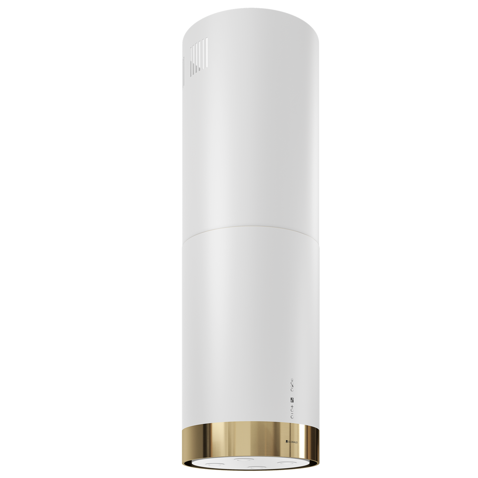 Okap kuchenny wyspowy GLOBALO CYLINDRO ISOLA 39.7 LIGHT GOLD RING