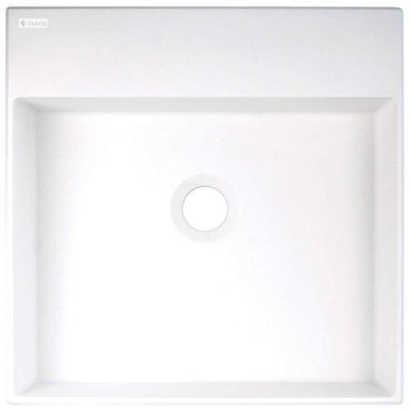 Umywalka granitowa nablatowa z miejscem na baterię - 400x400 mm CQR_AU4S - Deante