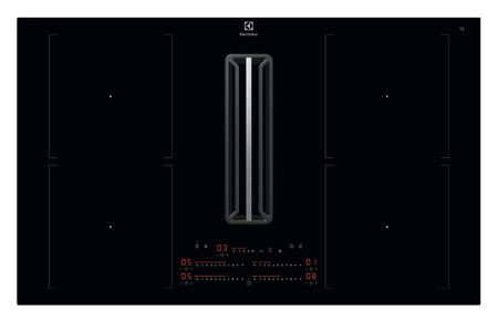 Płyta indukcyjna z wyciągiem ELECTROLUX COMBO 600 Bridge eXtractor 83cm KCC84453CK