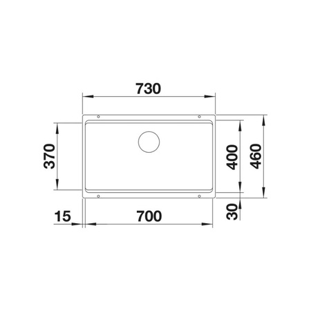 Zlew jednokomorowy BLANCO ETAGON 700-U Silgranit stal polerowana - 524270