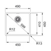 Zlew kuchenny jednokomorowy FRANKE BXX 210/110-45 stal szczotkowana - 127.0453.655