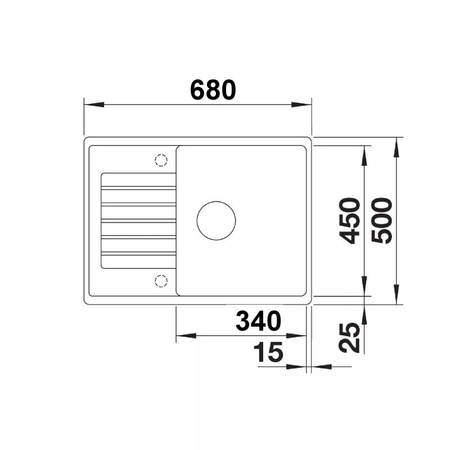 Zlew jednokomorowy BLANCO ZIA 45 S Compact Silgranit czarny - 526009