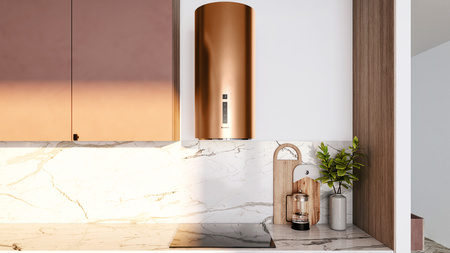 Okap kuchenny przyścienny GLOBALO HEWENO 39.3 MIEDŹ MAT