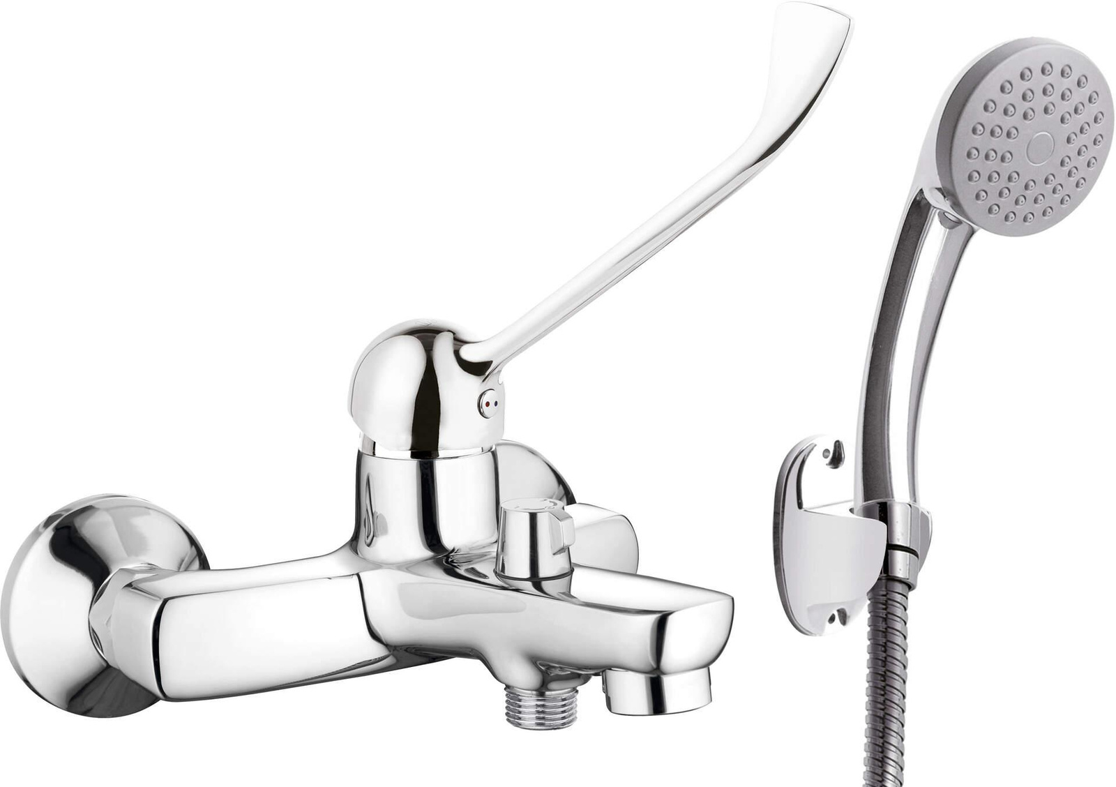 Bateria wannowa z zestawem prysznicowym z dźwignią Clinic BMO_011C - Deante