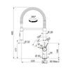 Bateria kuchenna z ruchomą wylewką FRANKE Fox semi-pro chrom - 115.0486.993
