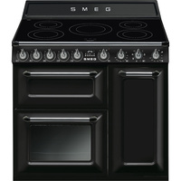 Kuchnia wolnost., 90cm, Victoria, czarny TR93IBL2 - Smeg