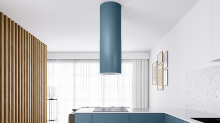 Okap kuchenny wyspowy GLOBALO LOBELIO ISOLA 39.1 OCEAN BLUE