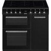 Kuchnia wolnostojąca czarna SMEG Classica CX93IMBL