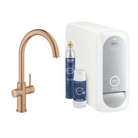 Bateria kuchenna GROHE Blue Home Brushed Warm Sunset woda gazowana - 31455DL1