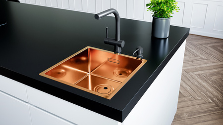 Zlew kuchenny GLOBALO RIWOLO 40.1 COPPER