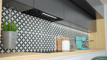 Okap kuchenny podszafkowy GLOBALO LOTEO 80.4 BLACK