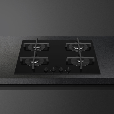 Płyta gazowa, 60 cm, Selezione, czarny PV264B - Smeg