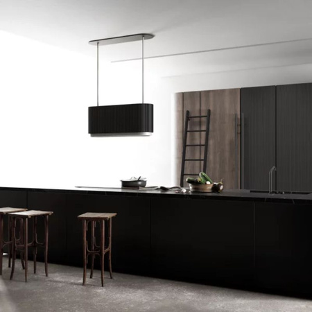 Okap kuchenny wyspowy CIARKO Design Mono W Black - CDW9001B