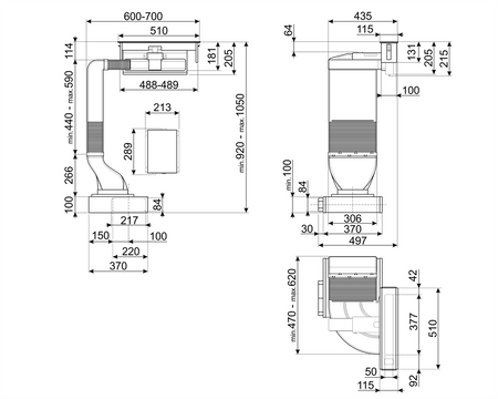 Okap wyspowy KDH12WLD - Smeg